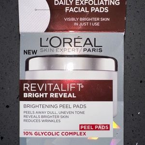 Loreal Revitalift Bright Reveal Brightening Peel Pads 30 Pre-Soaked Pads NEW